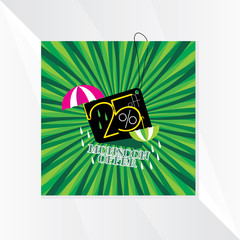 monsoon sale concept with discount vector 