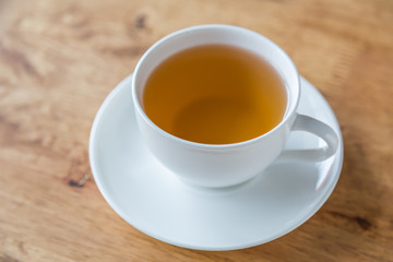 Cup of tea on a wooden table