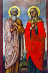 Saint Barbara Saint Andrew Painting Mikhaylovsky Church Kiev Ukraine