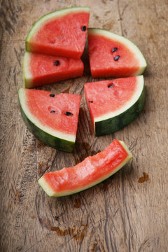 Slices of fresh watermelon