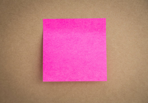 Sticky note on board