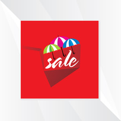 monsoon season sale concept vector illustration