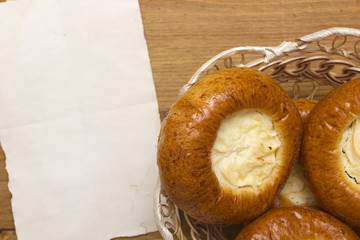 Sweet pastry  buns with cheese