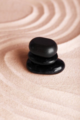 Zen garden with stones for relaxation