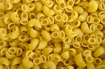 Raw Macaroni or pasta background