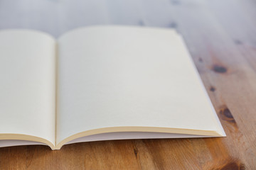 Blank catalog, magazines,book mock up on wood background