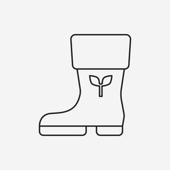 Rain boots line icon