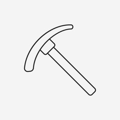 gardening shovel line icon