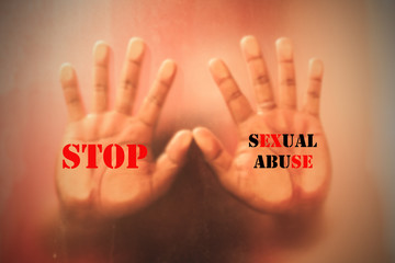  concept sexual abuse,hand man stop