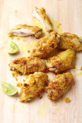 chicken wings roasted with turmeric and herbs