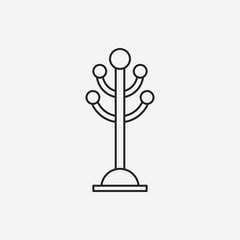 clothes hanger line icon