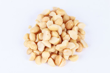 macadamia nuts isolated on a white background