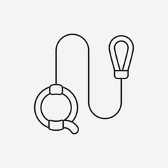 dog lead line icon