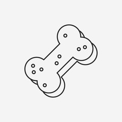 dog bone line icon