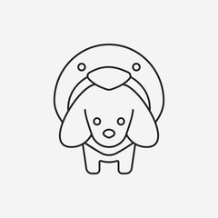 pet dog line icon