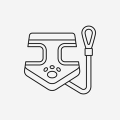 dog lead line icon