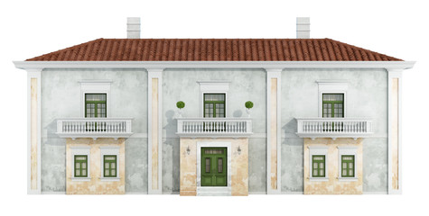Classic house isolated on white
