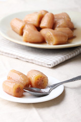 boiled bananas in syrup