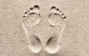 Print. Footprint in the Sand.  