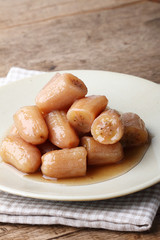 boiled bananas in syrup