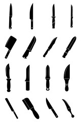 Obraz premium Knife icons set