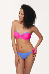 Obraz premium Smiling woman in swimsuit