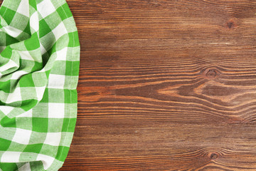 Napkin on wooden background