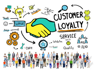 Obraz na płótnie Canvas Customer Loyalty Service Support Care Trust Casual Concept