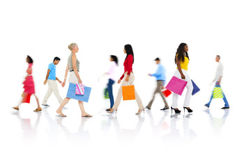 Naklejka premium Shopping Purchase Retail Customer Consumer Sale Concept