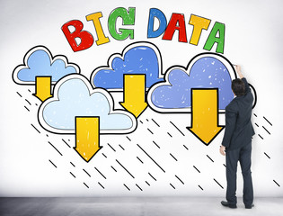 Big Data Storage Database Download Concept