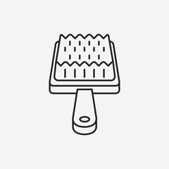 pet brush line icon