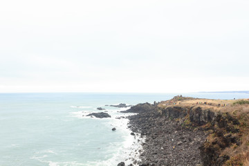 Walkway for sightseeing on the island of Jeju South Korea