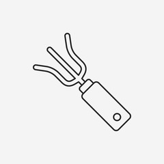 gardening shovel line icon