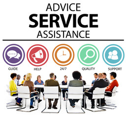 Advice Service Assistance Customer Care Support Concept