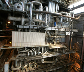 Old dark, dirty factory