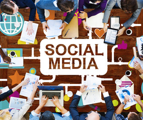 Social Media Social Networking Technology Connection Concept