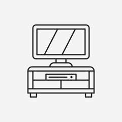 TV table line icon