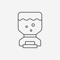 pet dog food line icon