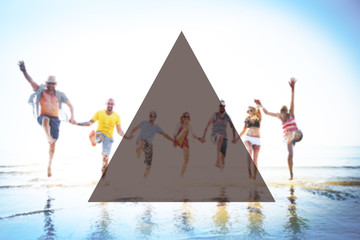 Summer Togetherness Friendship Triangle Copy Space Concept