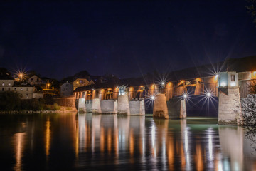 Bad S&auml;ckingen am Rhein bei Nacht