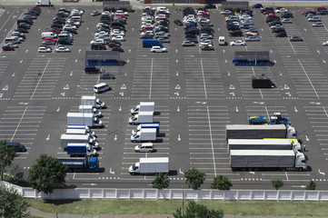 Cars in the parking lot