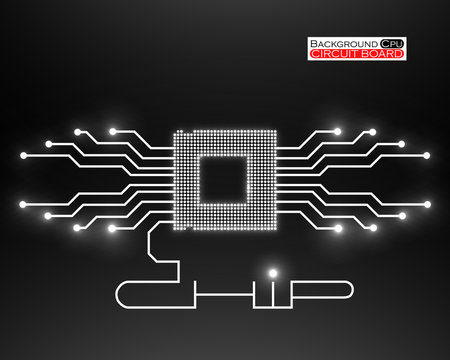 Cpu. Circuit board. Vector illustration. Eps 10