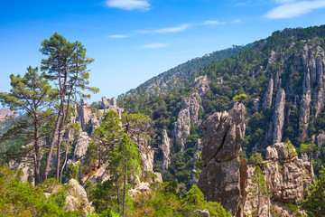 Natural landscape of Corsica island