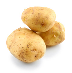 young potatoes isolated on white