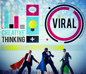 Viral Technology Global Communicatiion Sharing Concept