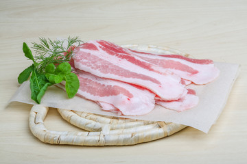 Raw bacon