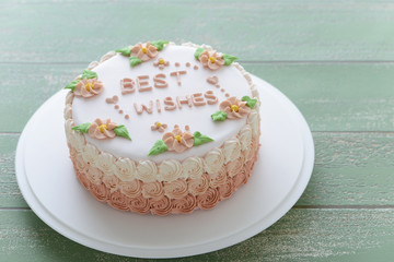 デコレーションケーキ　best wishes