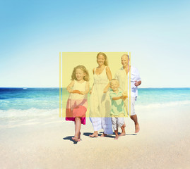 Fototapeta na wymiar Copy Space Frame Summer Vacation Holiday Concept