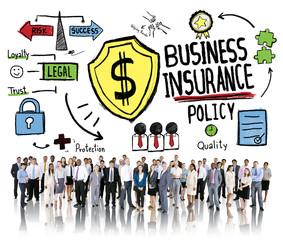 Multiethnic Crowd People Safety Risk Business Insurance Concept