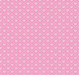 vector knitting seamless background: little hearts